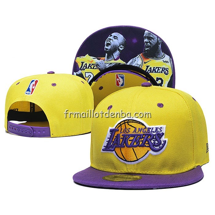 Casquette Los Angeles Lakers Lebron James & Kobe Bryant 9FIFTY Snapback Amarill